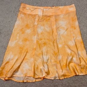 Free People Skirt size 10 orange silk lightweight new